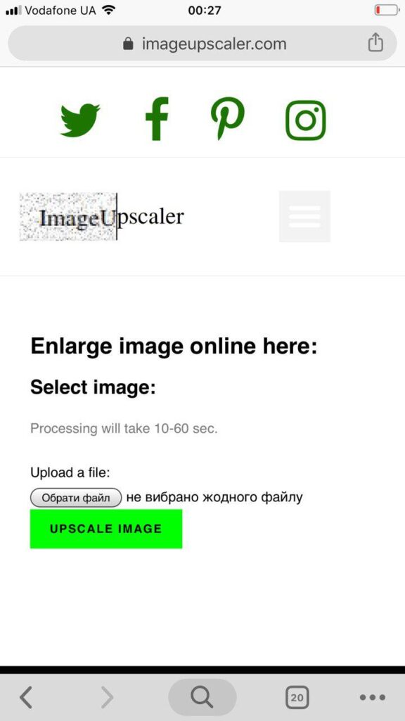 how to select for resize image on Iphone