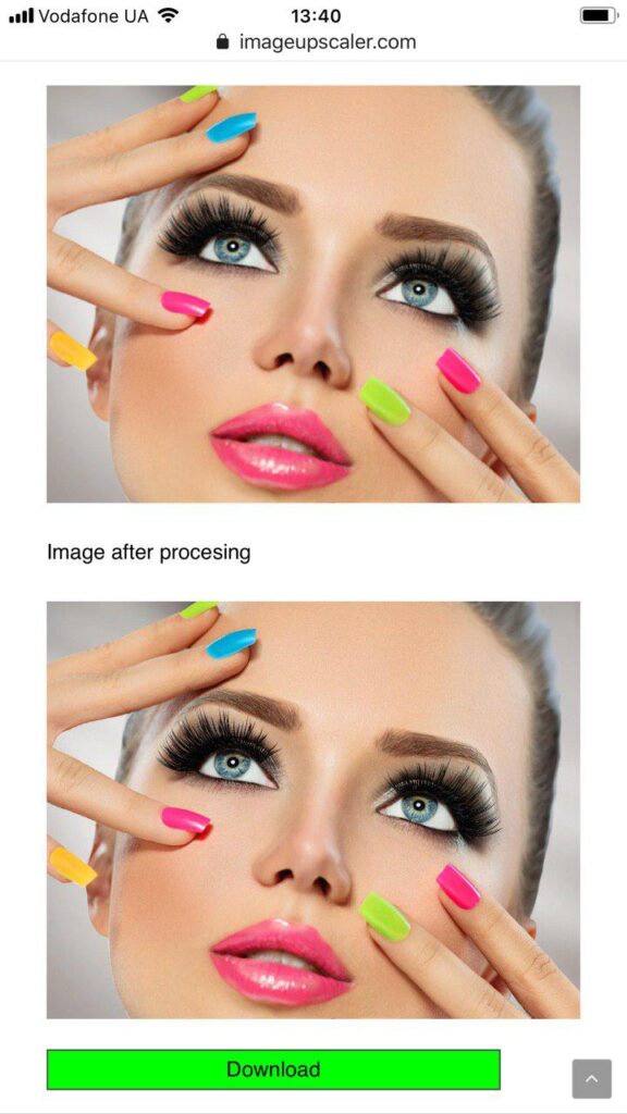 image before and after on Iphone