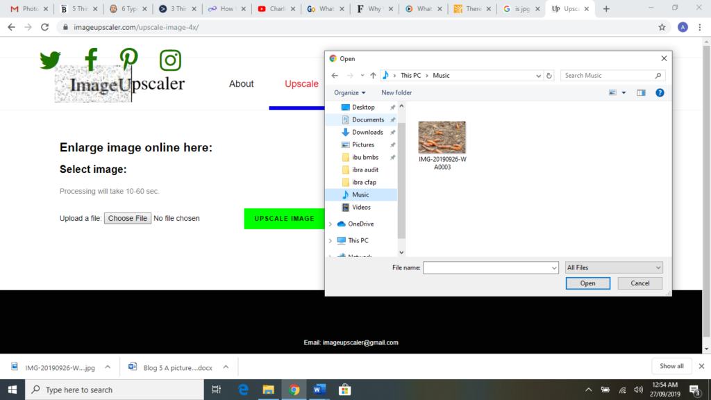 choose file for convert low resolution image to high resolution online