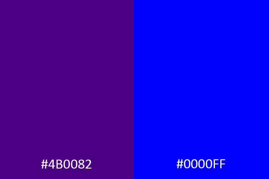 Indigo vs. blue color