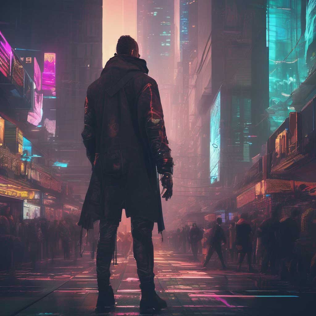 cheeky man in a city