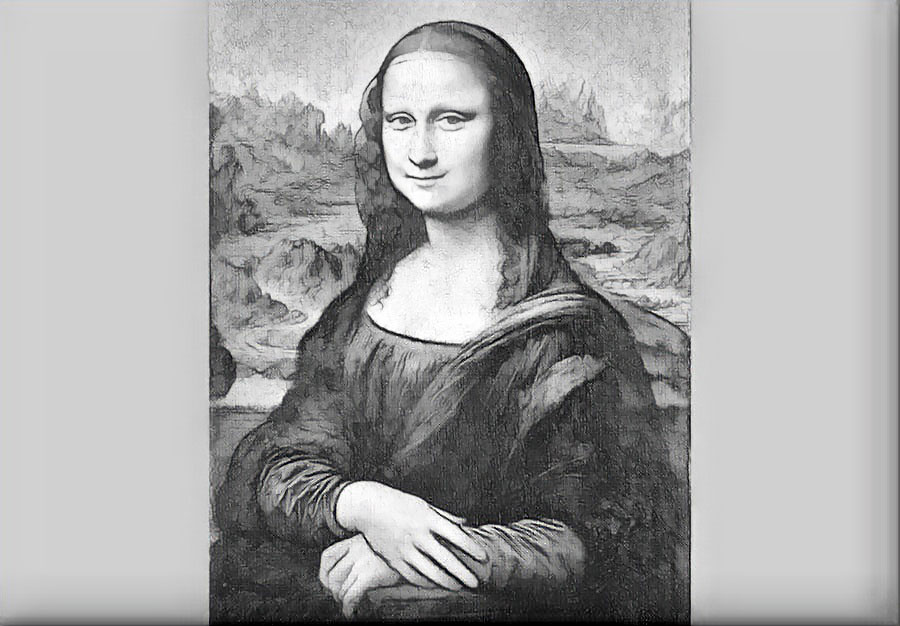 Mona Liza in sketch style
