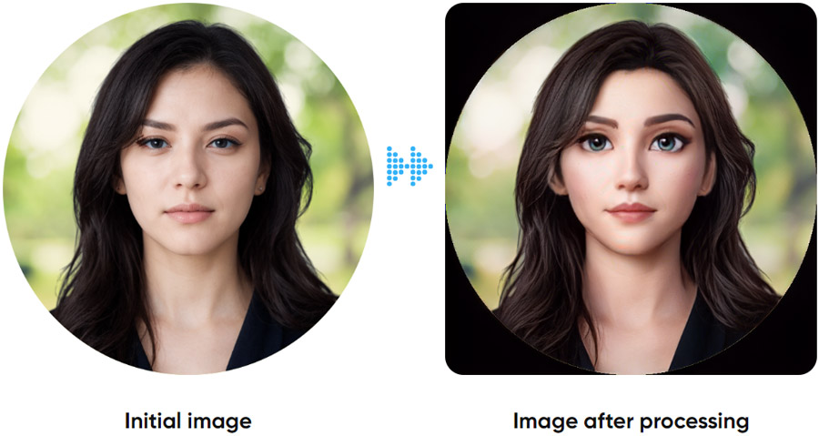 cartoonized linkedin profile picture